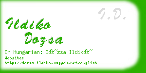 ildiko dozsa business card